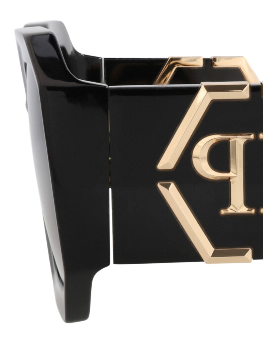 Philipp Plein Bold Square-Frame Acetate Sunglasses With Gold-Tone Logo Detail
