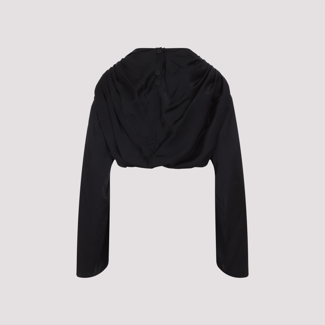 Rick Owens Cropped Top With Draped Back Design
