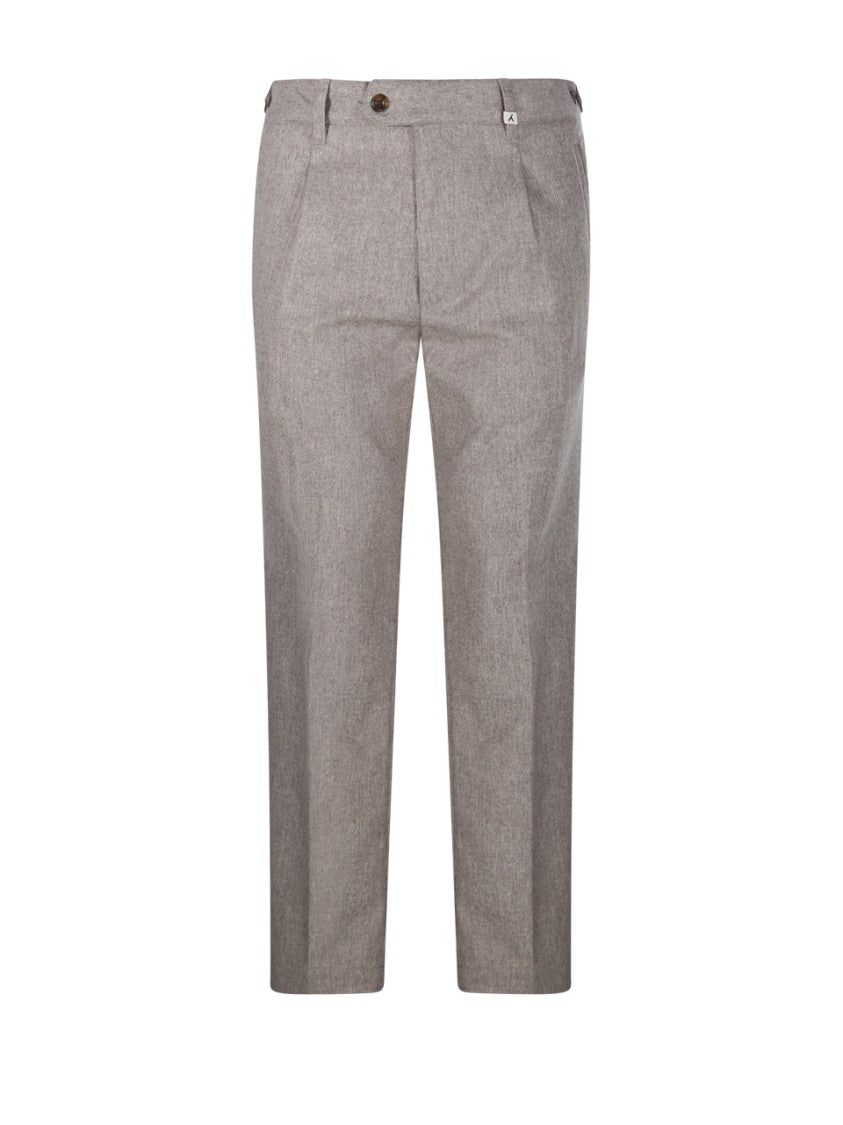 Myths Tailored Long Pants With Subtle Texture And Pleated Front