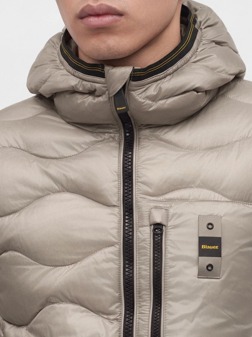 Blauer Quilted Hooded Casual Jacket