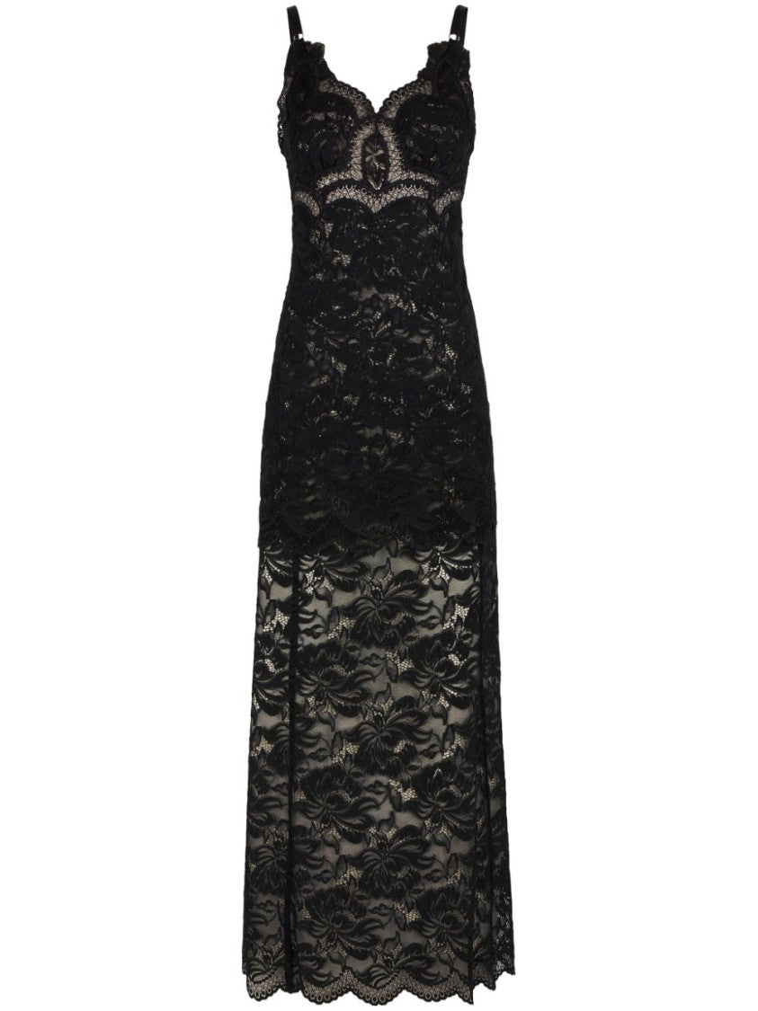 Rabanne Black Lace Evening Dress