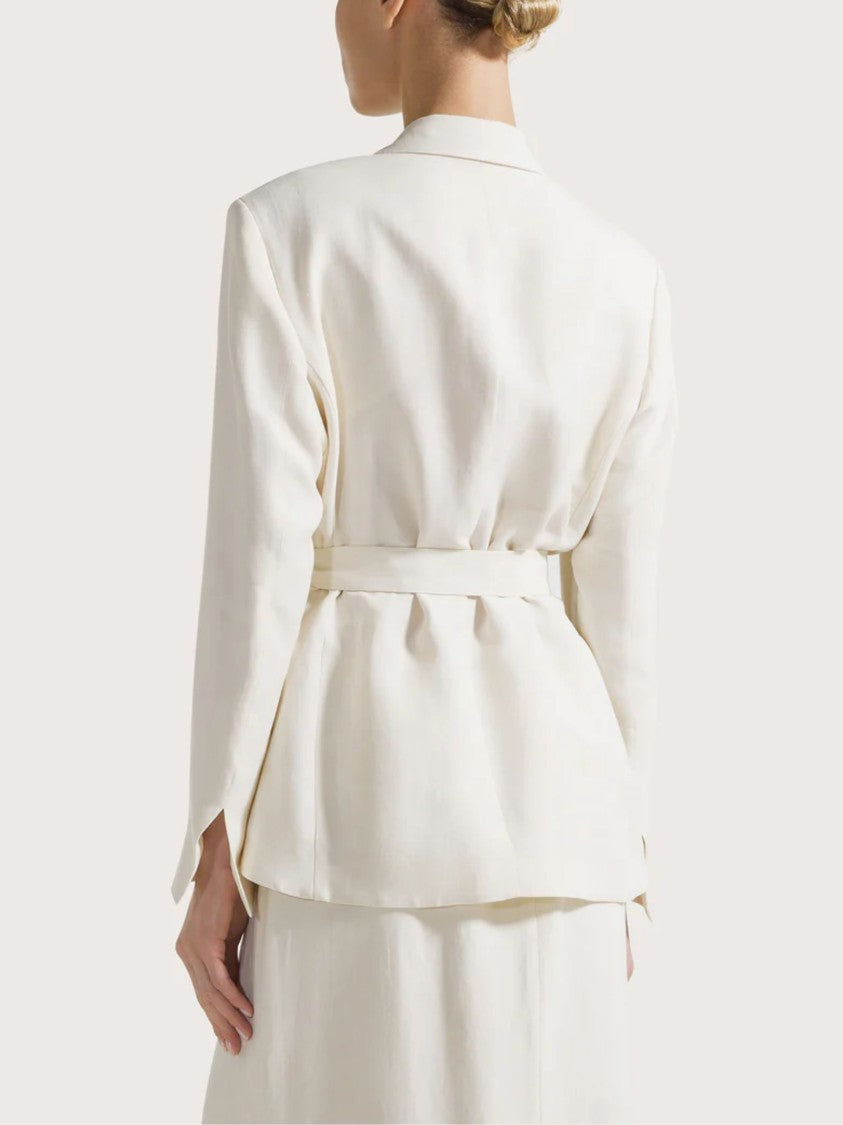 Seventy Sash-Tie Waist Notched Lapels Jacket