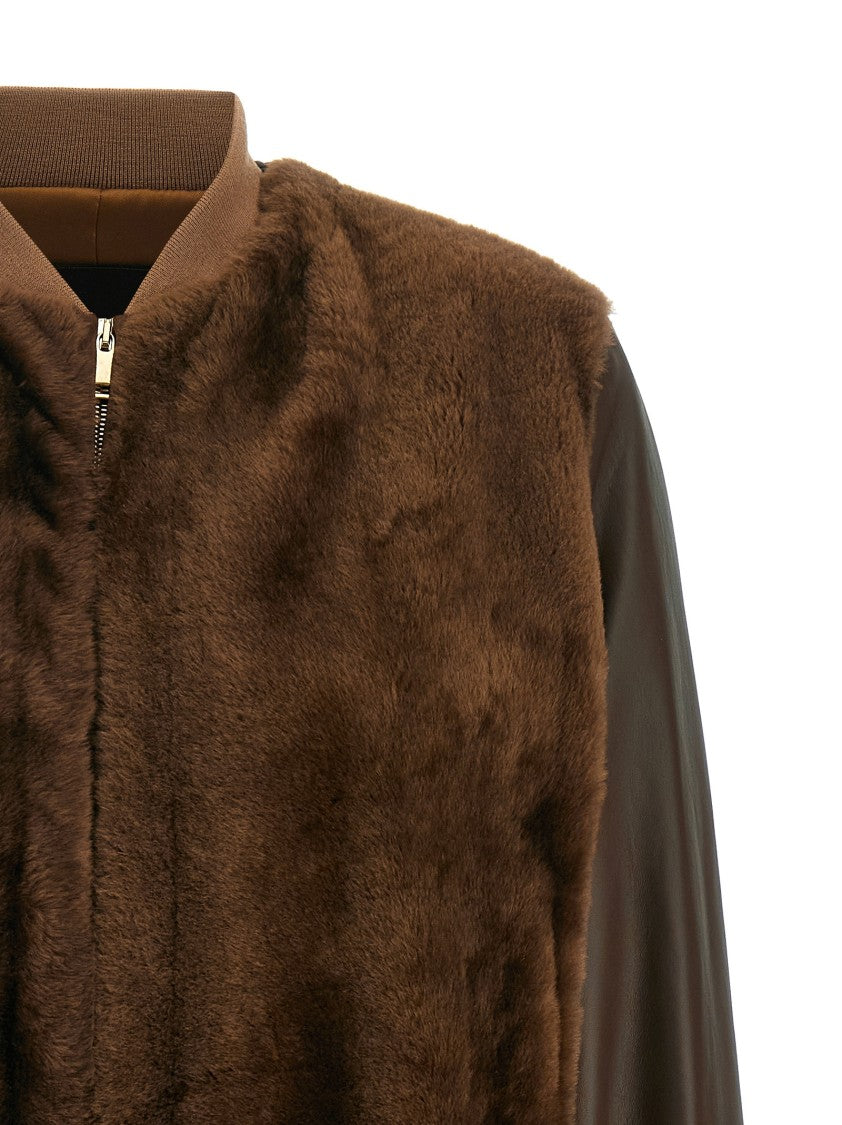 Fabiana Filippi Fur Waistcoat Bomber Jacket