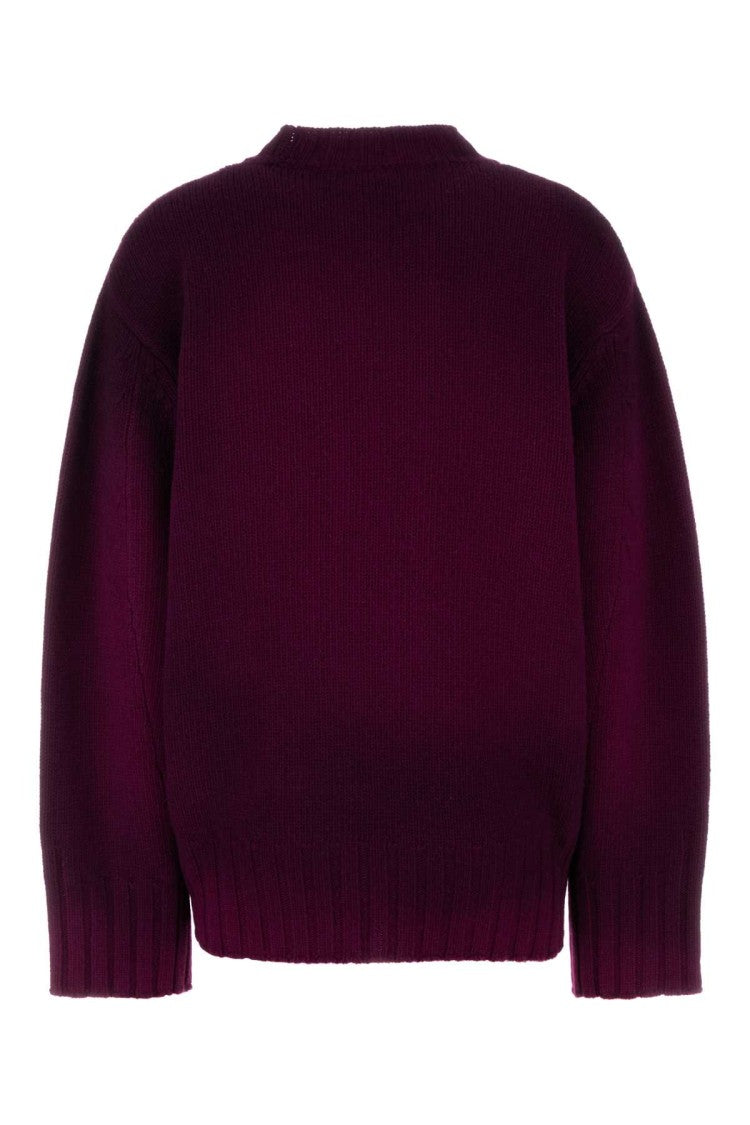 The Attico Tyrian Purple Wool Blend Oversize Sweater