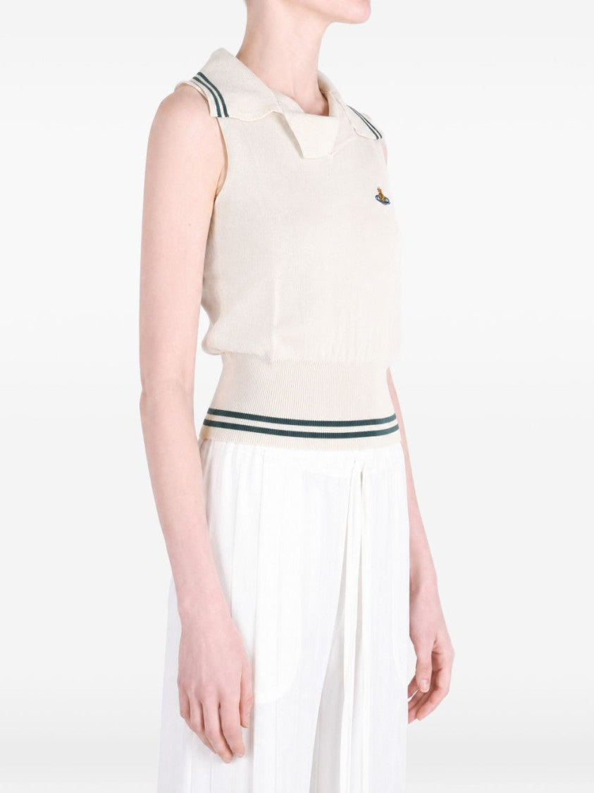 Vivienne Westwood Cropped Sleeveless Ribbed Waistband Top