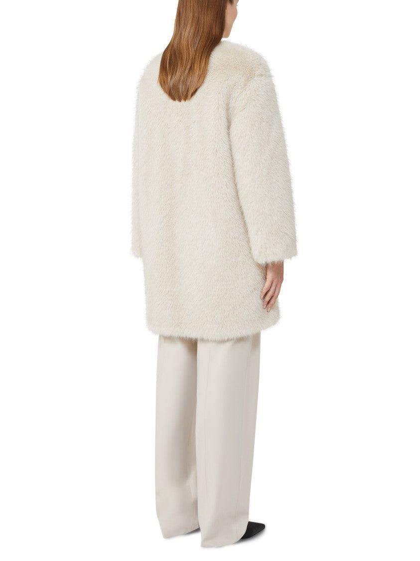 Max Mara Plush Faux Fur Coat
