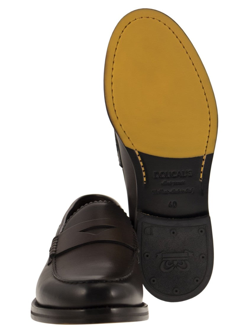 Doucal's Leather Penny Loafer