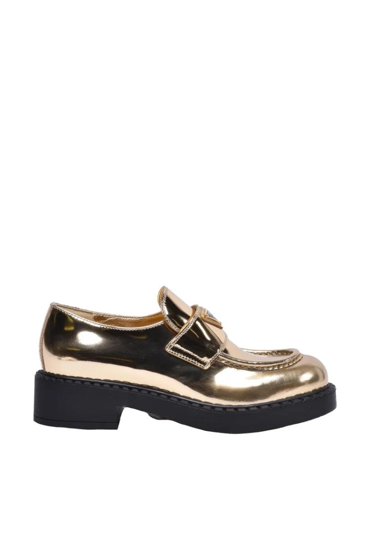 Prada Rubber Sole Loafer Plateau - Gold