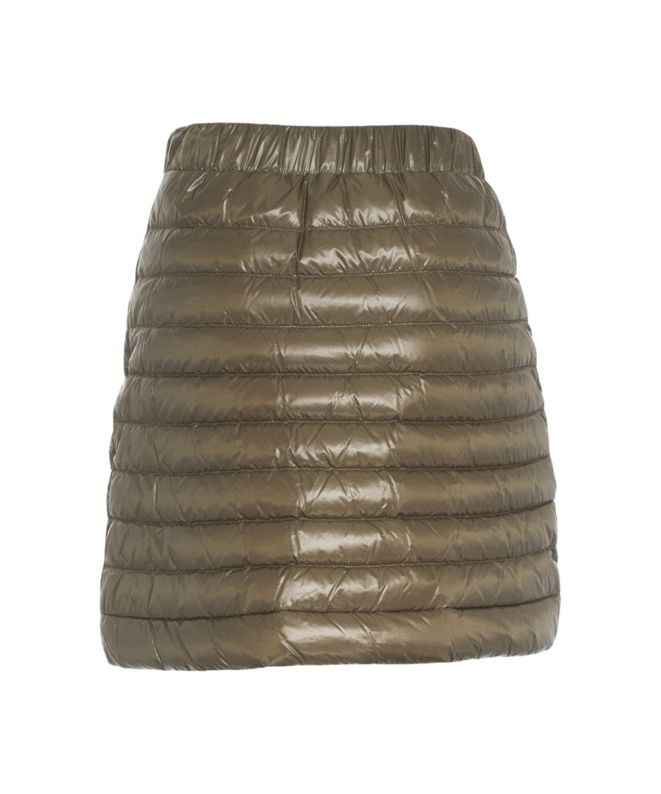 Herno Quilted Mini Skirt With Lightweight Down Filling And Adjustable Waistband