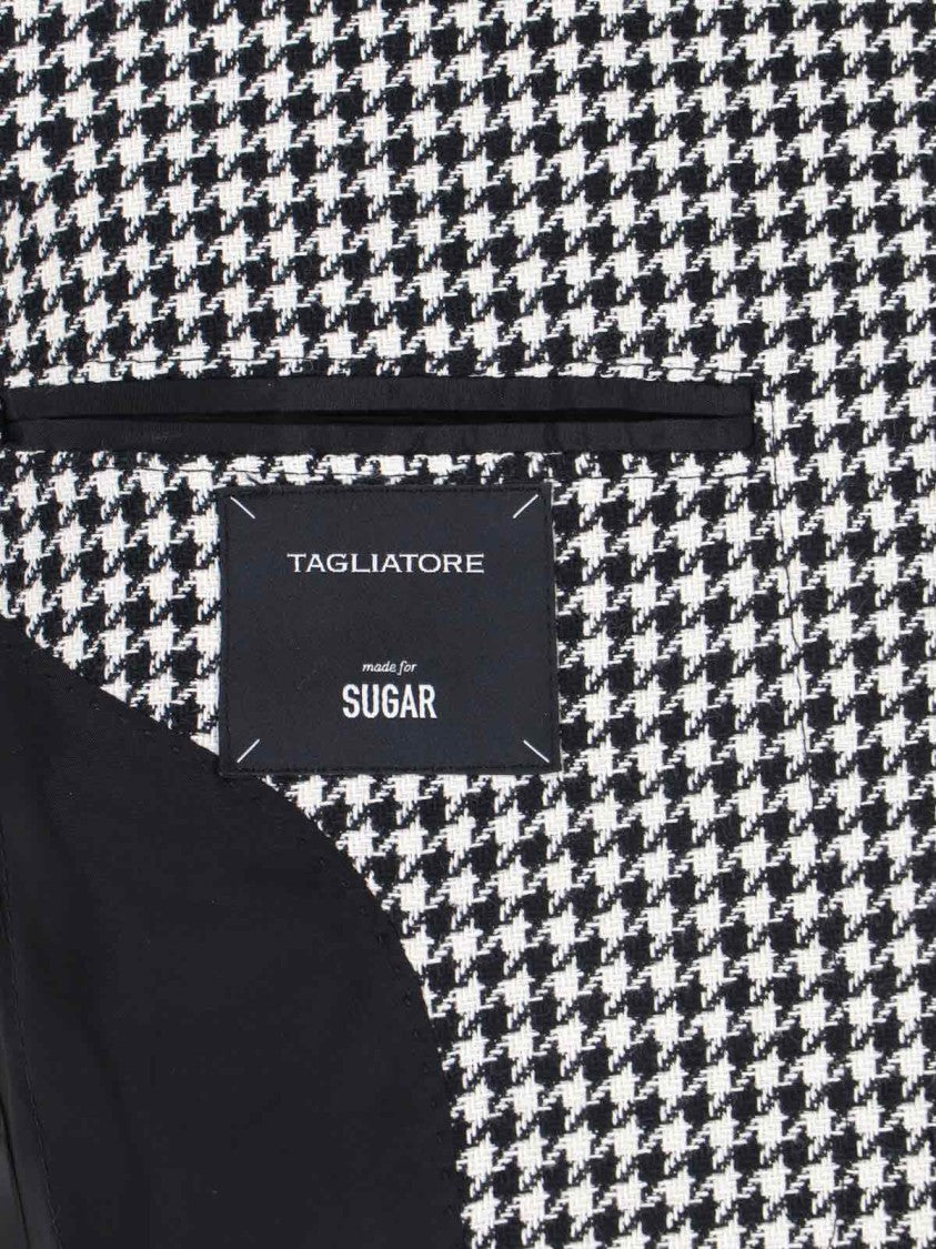 Tagliatore Pied De Poule Blazer – White/Black