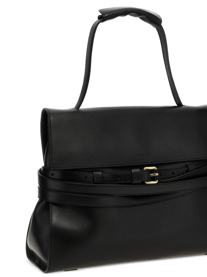 Moschino Structured Handbag With Flap Closure