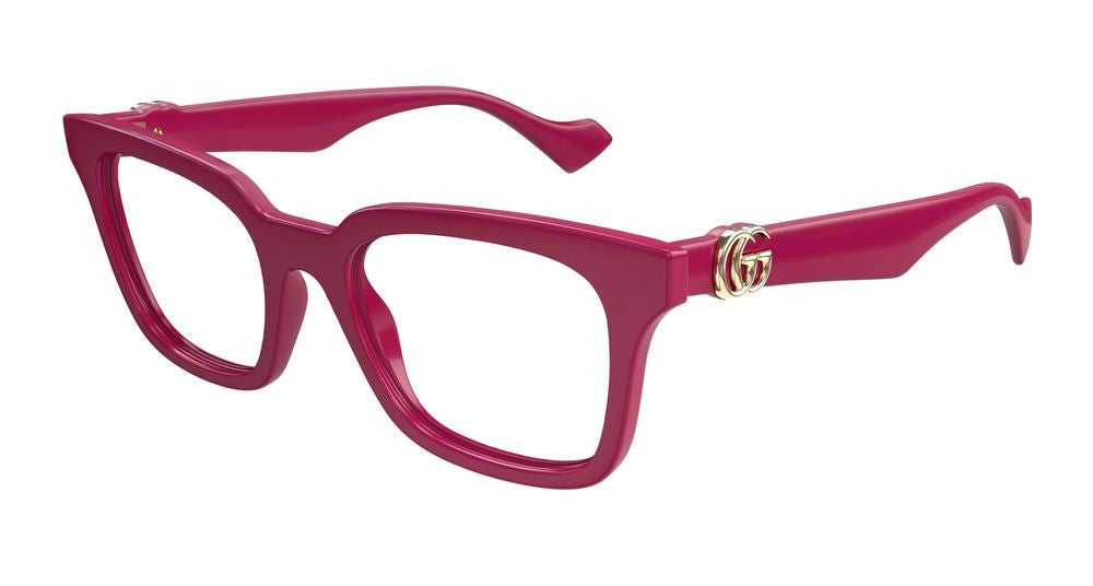 Gucci Red Gg1728o Oversized Square Transparent Eyeglasses