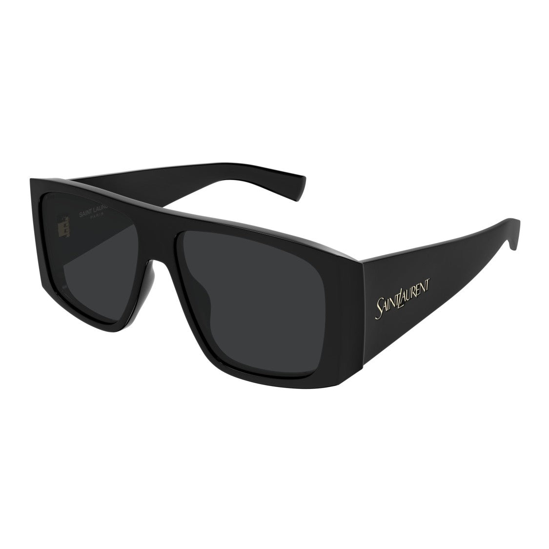 Saint Laurent Sl 832 Oversized Rectangular Sunglasses In Solid Black