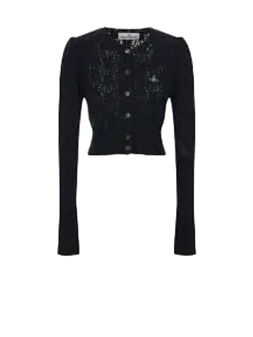 Vivienne Westwood Fitted Cropped Cardigan With Decorative Detailing