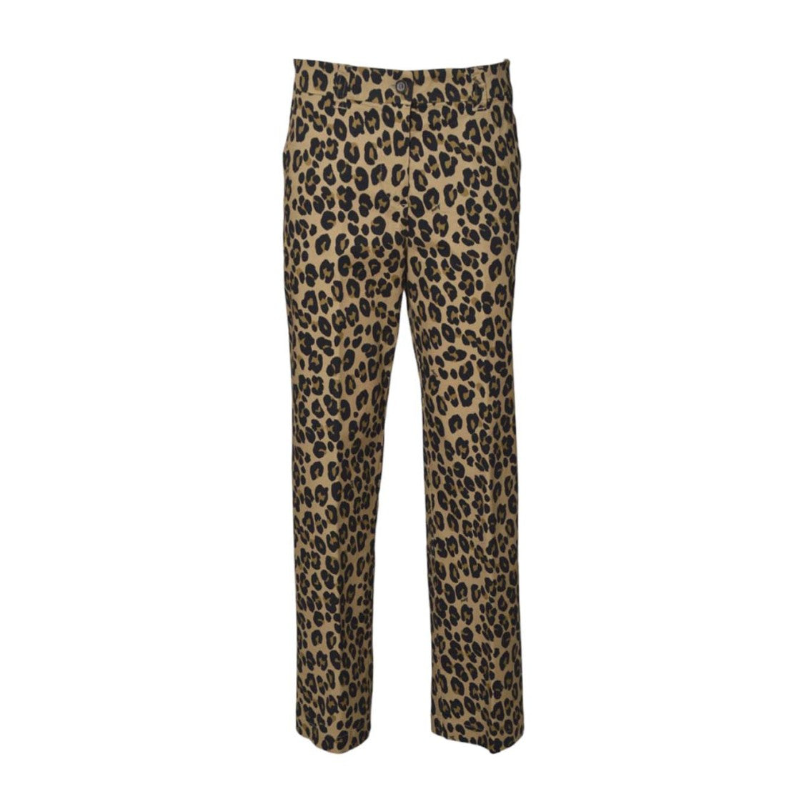 Aspesi Straight Cotton Trousers Animal Print