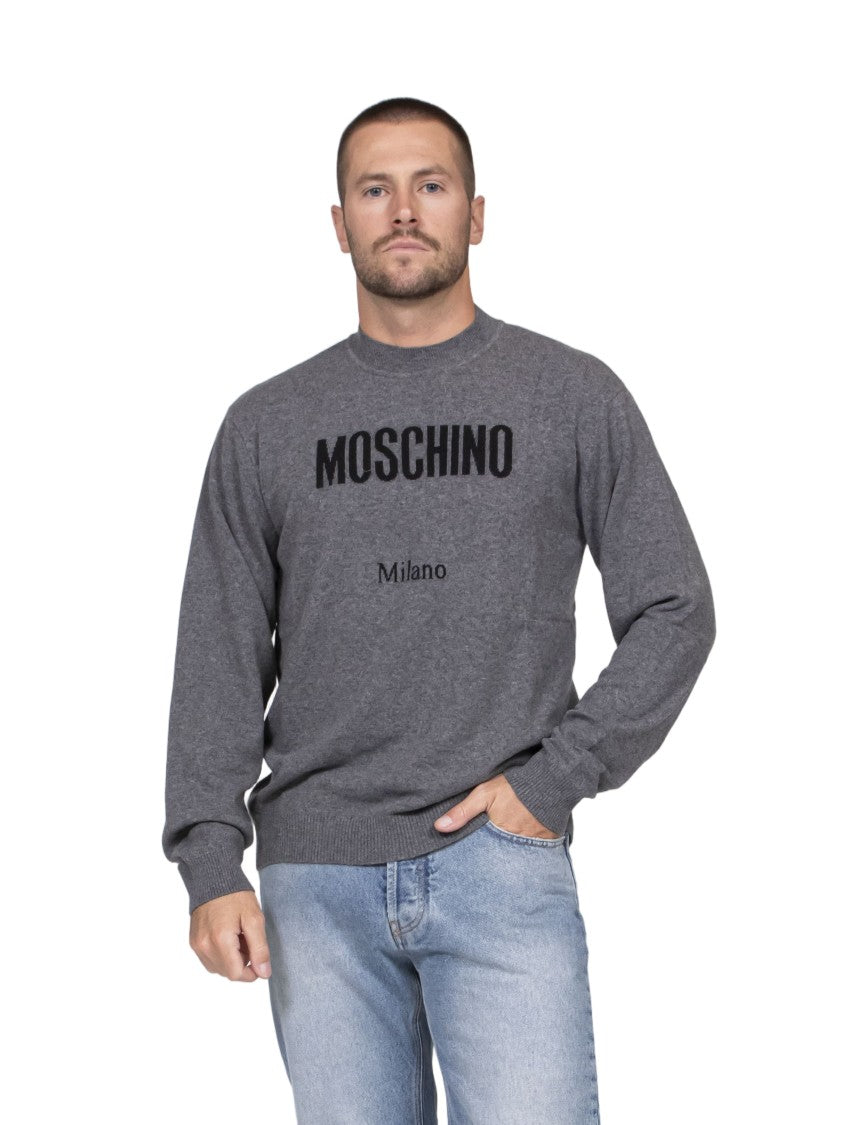 Moschino Wool-Cashmere Long-Sleeve Sweater