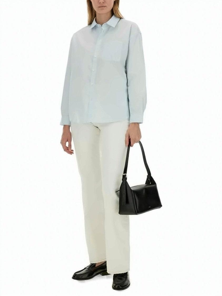 A.P.C. Light Blue Button-Up Shirt With Classic Collar