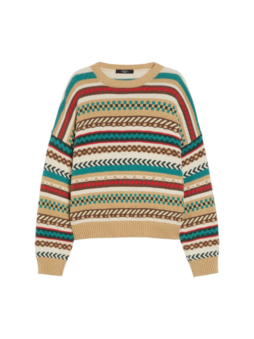 Max Mara Fair Isle Jacquard Knit Sweater