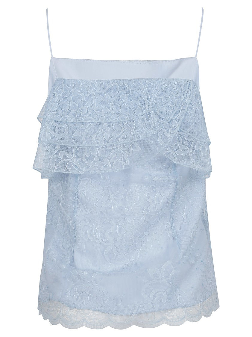 Ermanno Scervino Top Strap Lined Lace Top