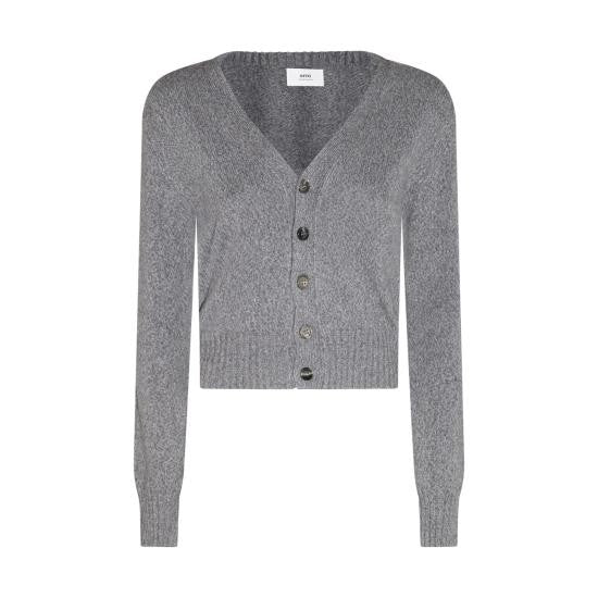 Ami Paris Finely Knit Cashmere Cardigan With V-Neckline