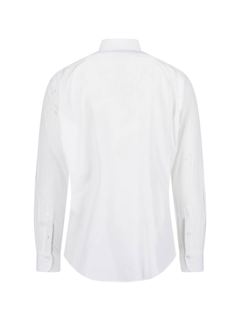 Finamore White Classic Collar Cotton Shirt