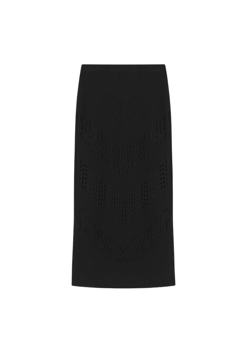 Aeron Maud - Lace Knit Midi Skirt