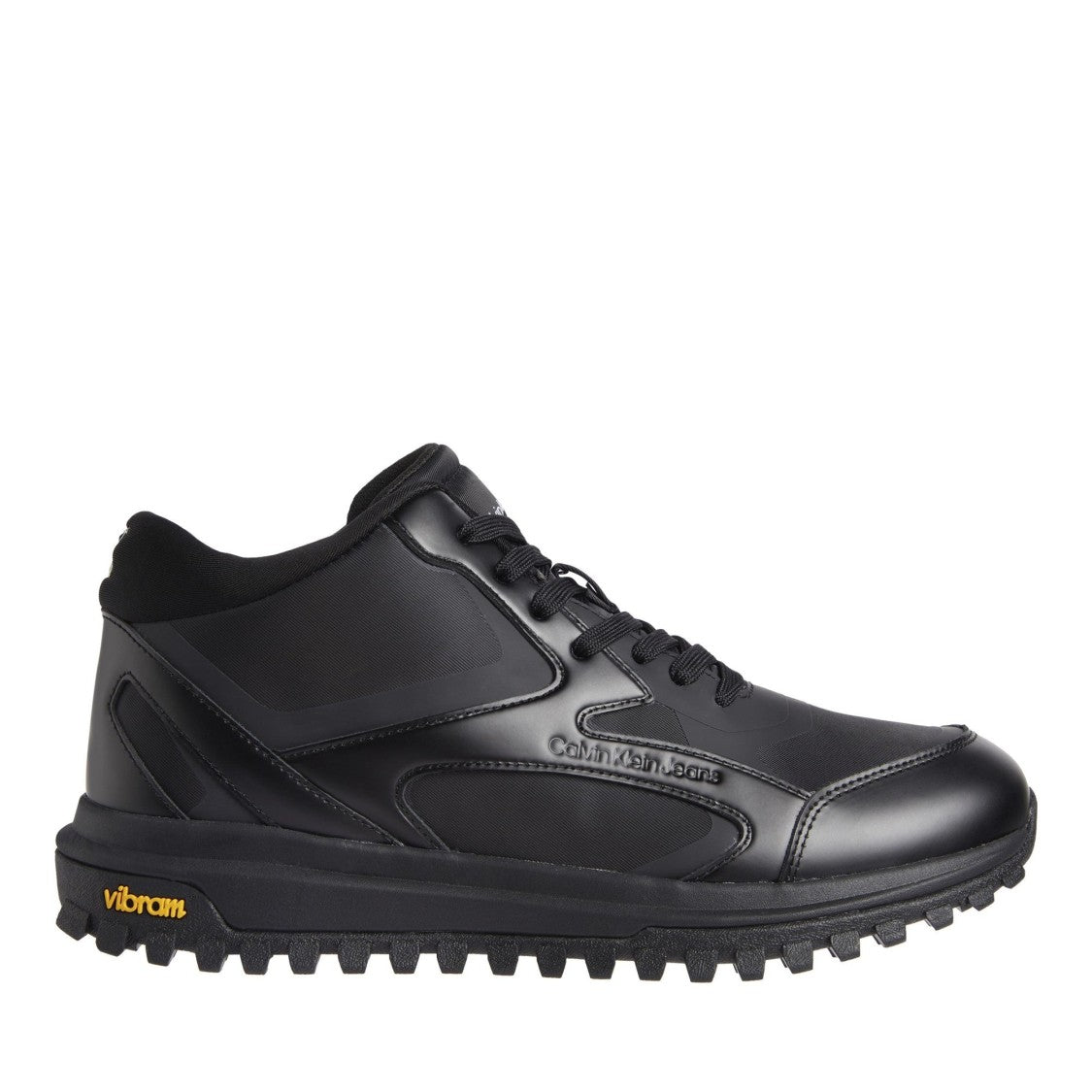 Calvin Klein Jeans Black Padded Collar Rugged Sole Sneakers