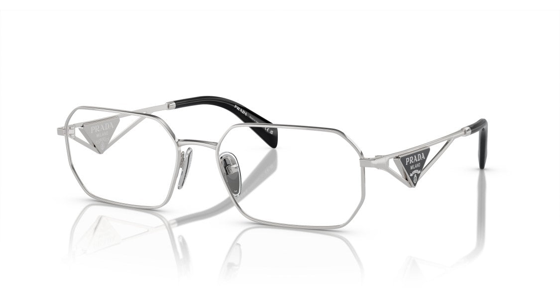 Prada 0Pr A53v Geometric Oversized Square Steel Sunglasses
