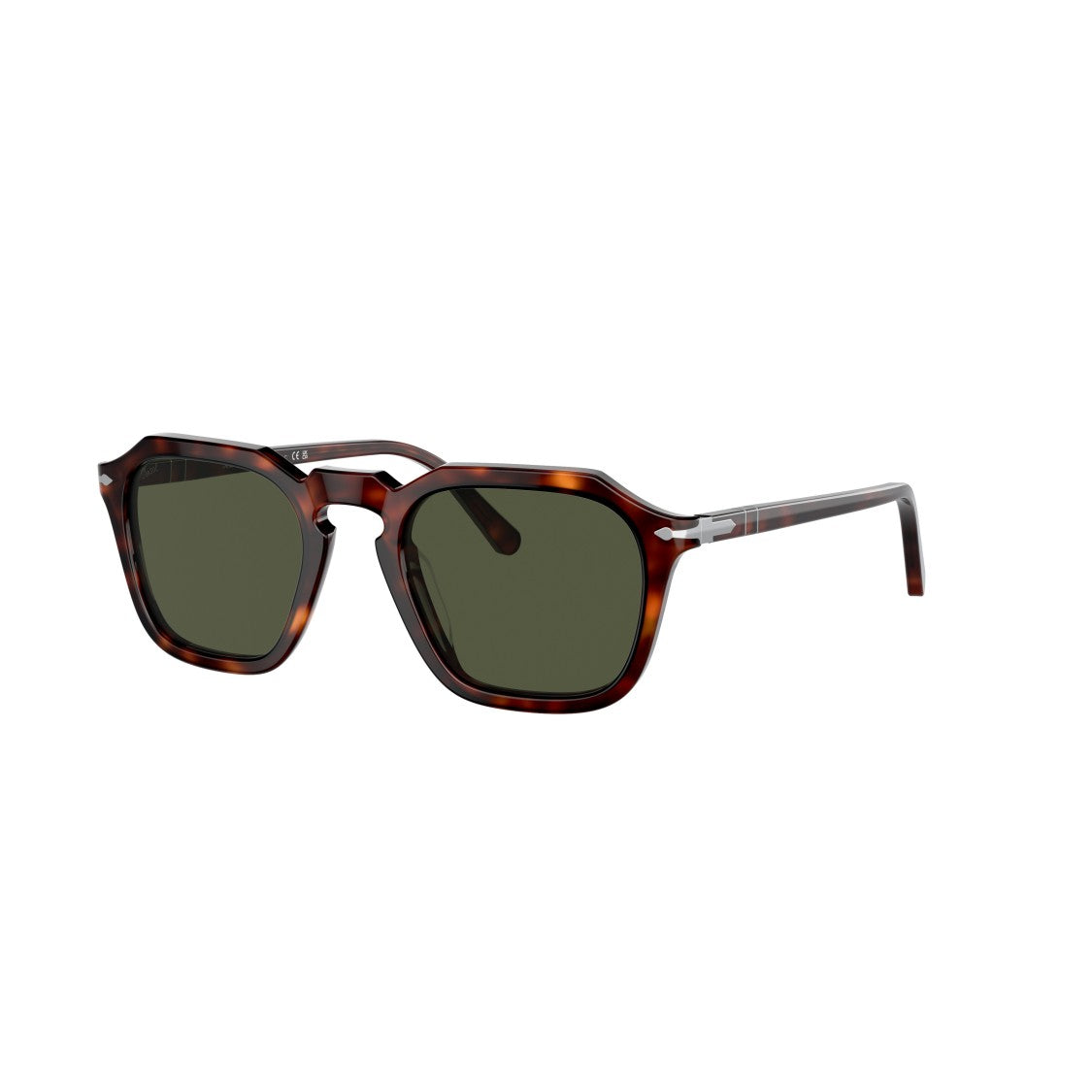 Persol 0Po3292s Geometric Tortoiseshell Sunglasses With Keyhole Bridge