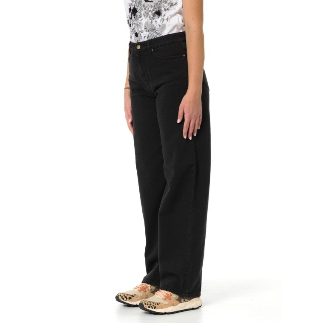 Max Mara Wide-Leg Black Pants With High Waist