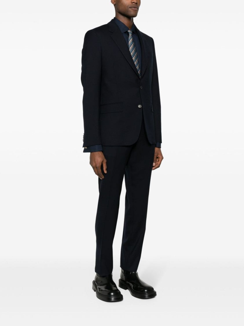 Paul Smith Two-Piece Blue Wool Suit With Structured Blazer