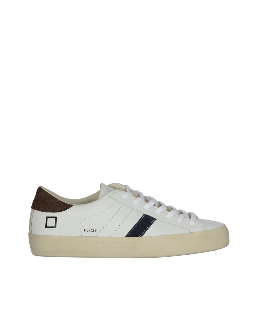 D.A.T.E Hill Low Calf White/Brown Sneakers