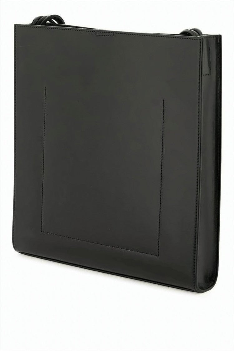 Jil Sander Rectangular Leather Shoulder Bag With Braided Strap