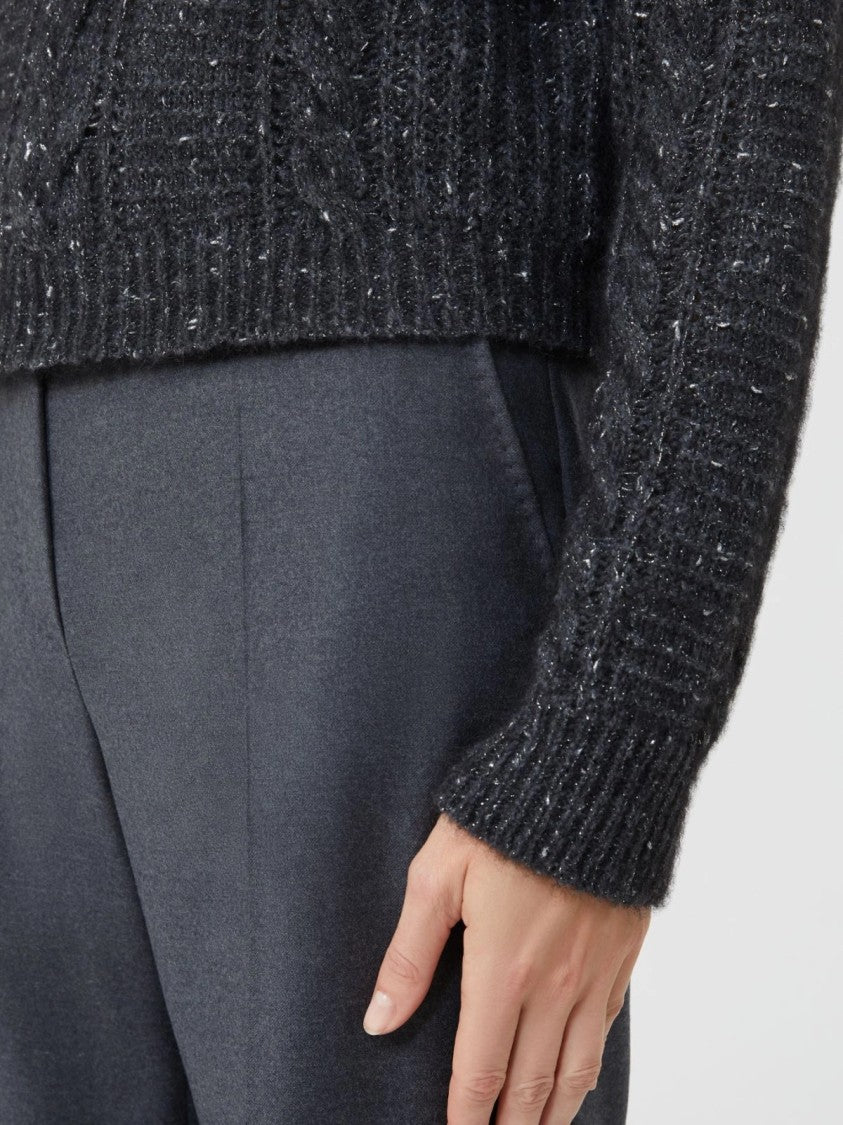 Max Mara Knit Sweater With Cable Patterns