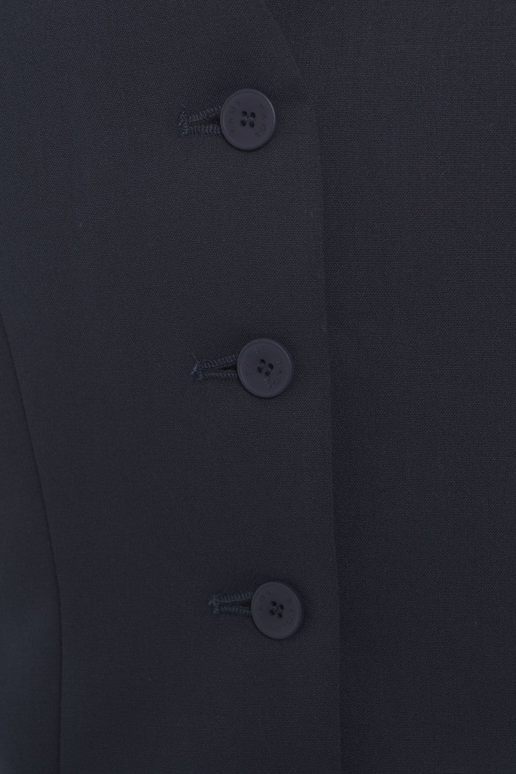 Kaos Tailored Black Gilet With V-Neck