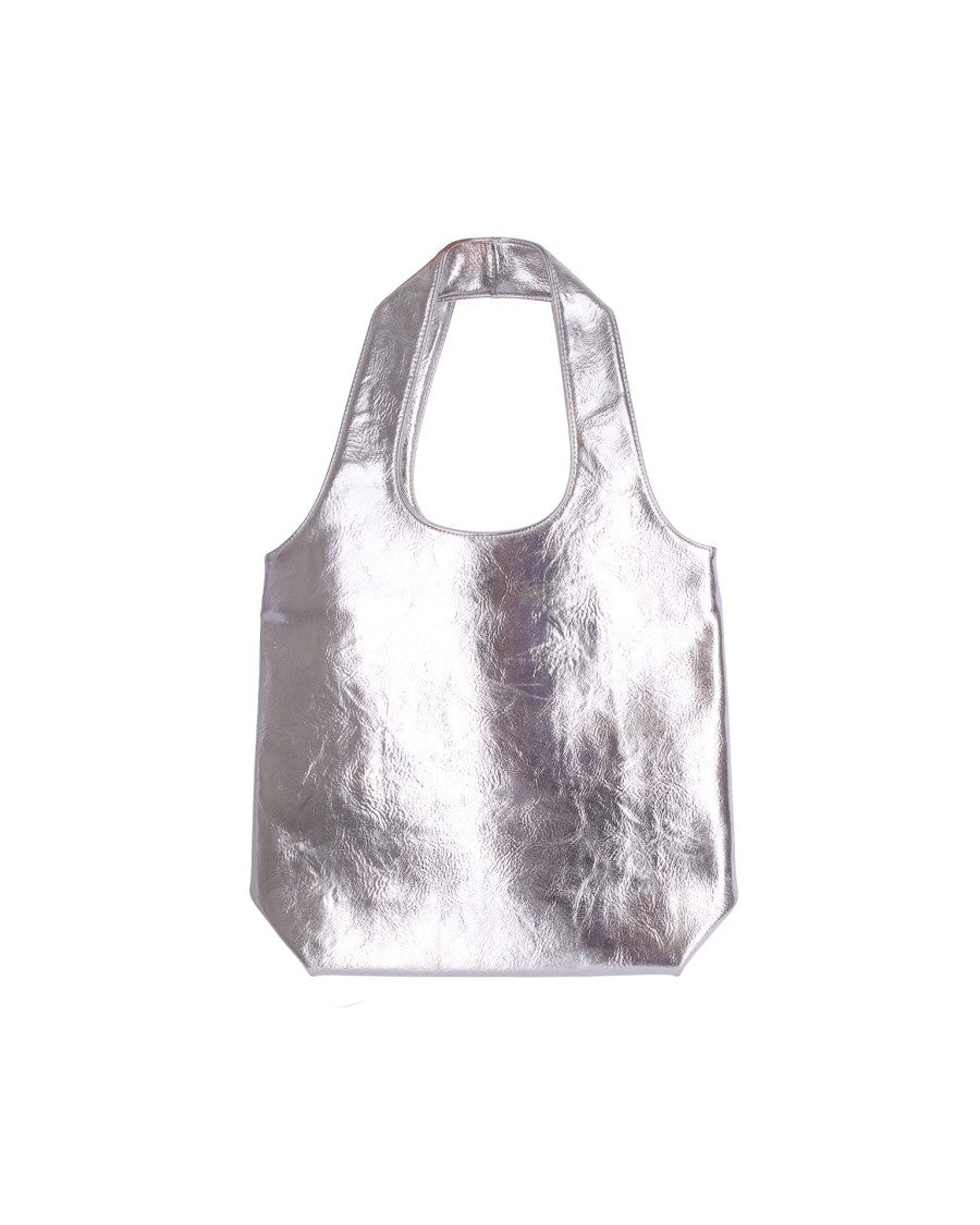 A.P.C. Ninon Small Silver Tote Shoulder Bag