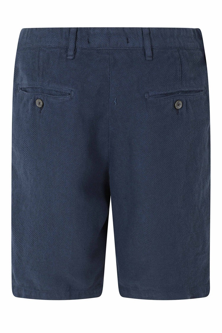 Myths Blue Side American Pockets Waist Loops Cotton-Blend Shorts