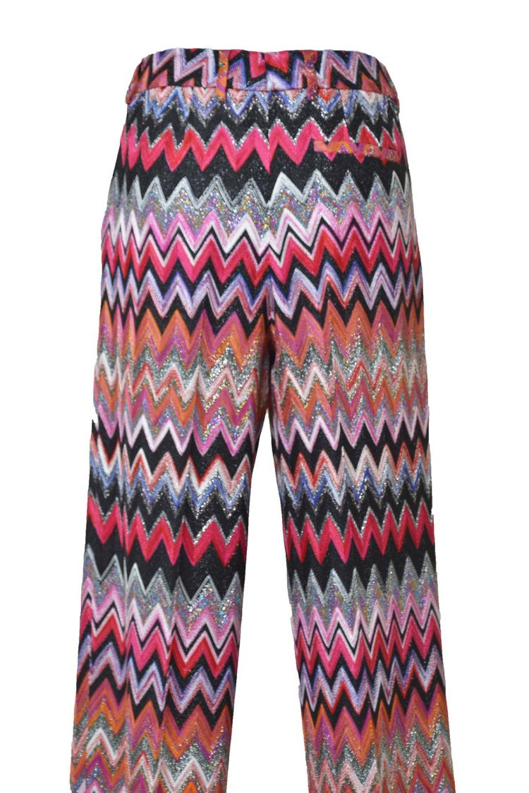 Missoni Zig Zag Pattern Lurex Knit Pants