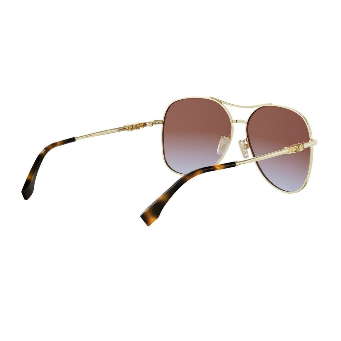 Fendi Gold Fendigraphy Metal Pilot Sunglasses