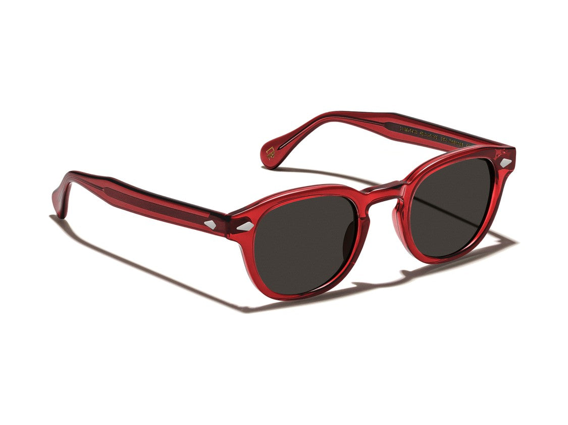 Moscot Red Or-Lem-S Translucent Acetate Sunglasses