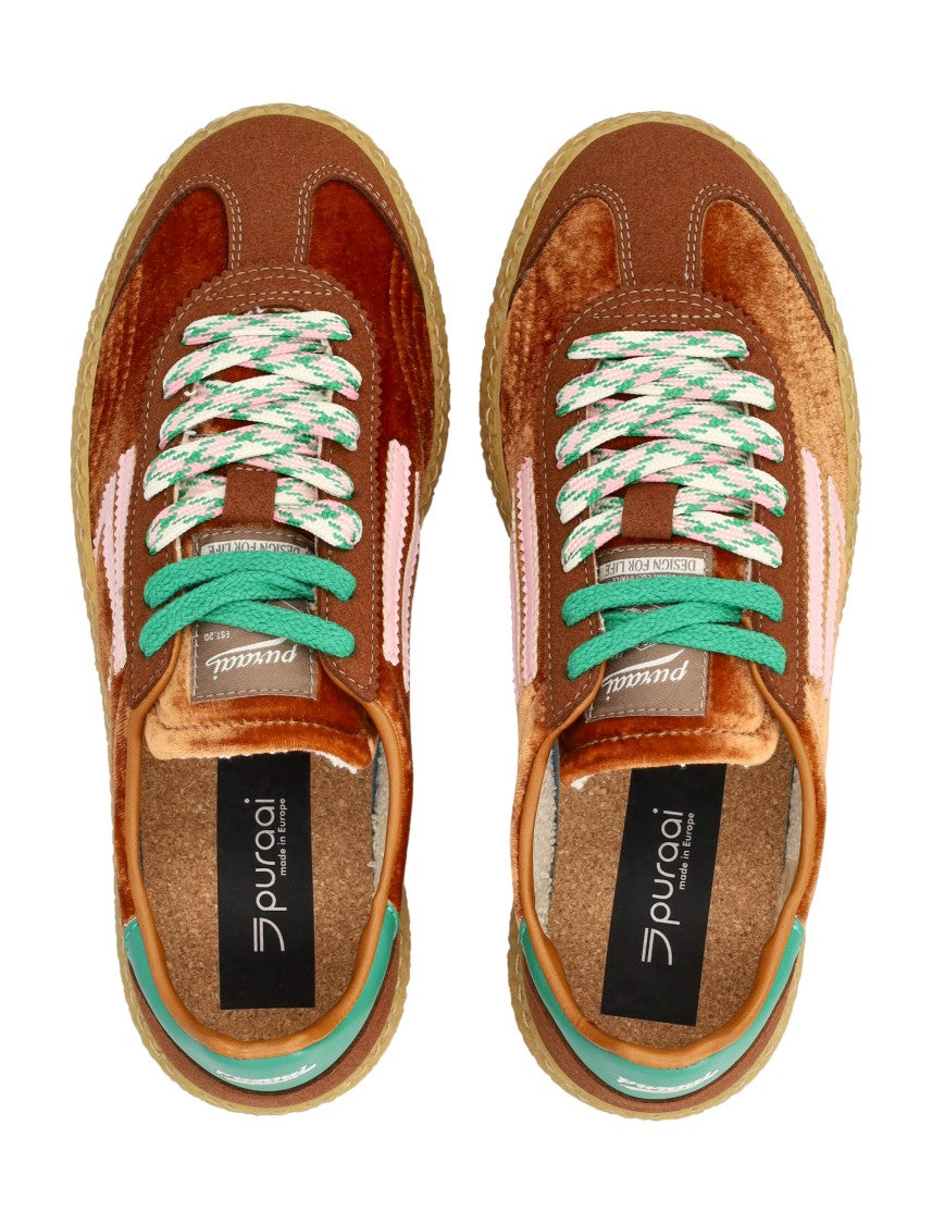 Puraai Xs Velvet Suede-Effect Sneakers