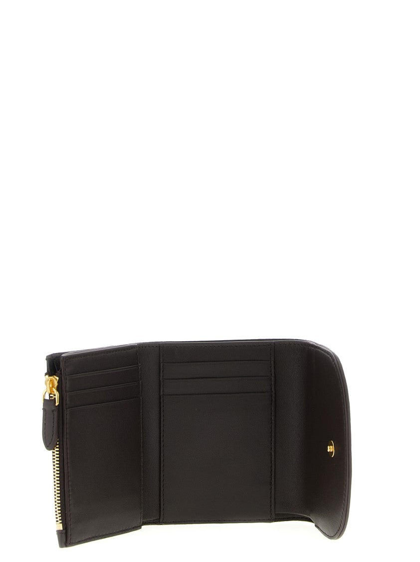 Burberry Burberry Check Jacquard Compact Wallet With Leather Details