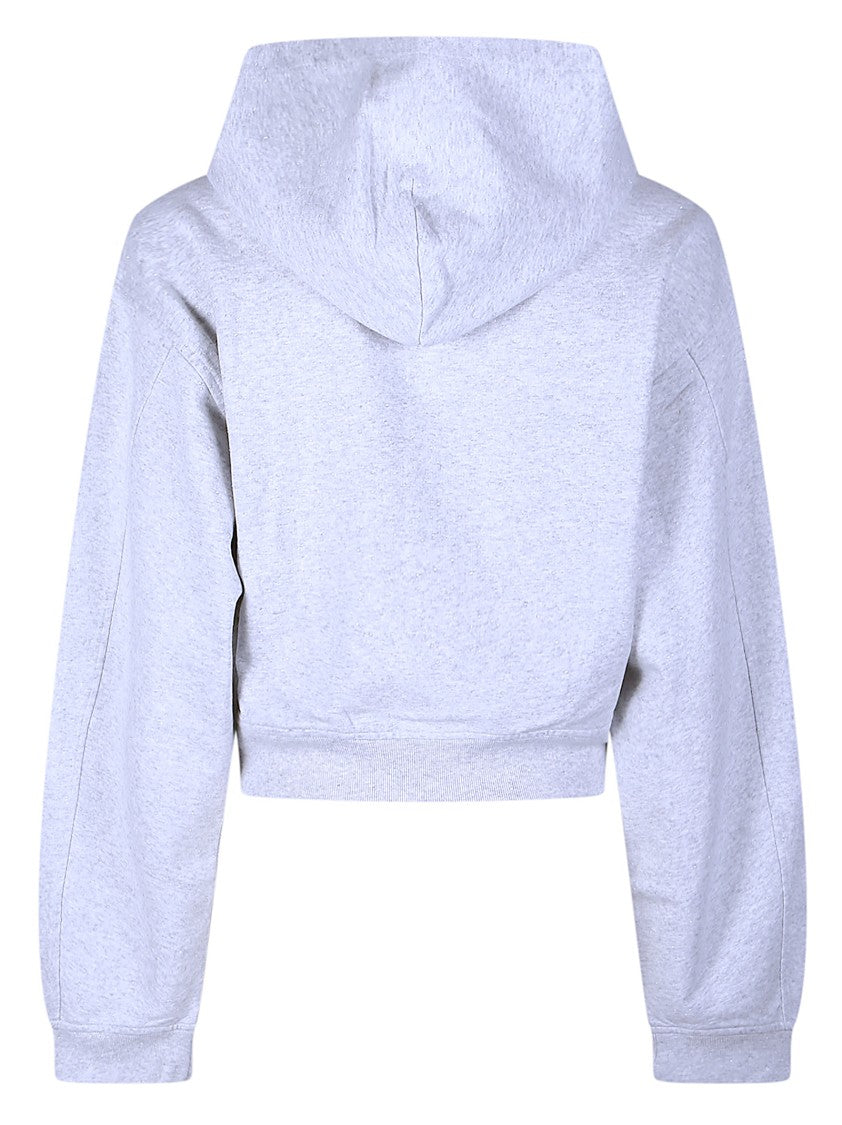Alexander Wang Allover Hotfix Cropped Full Hoodie