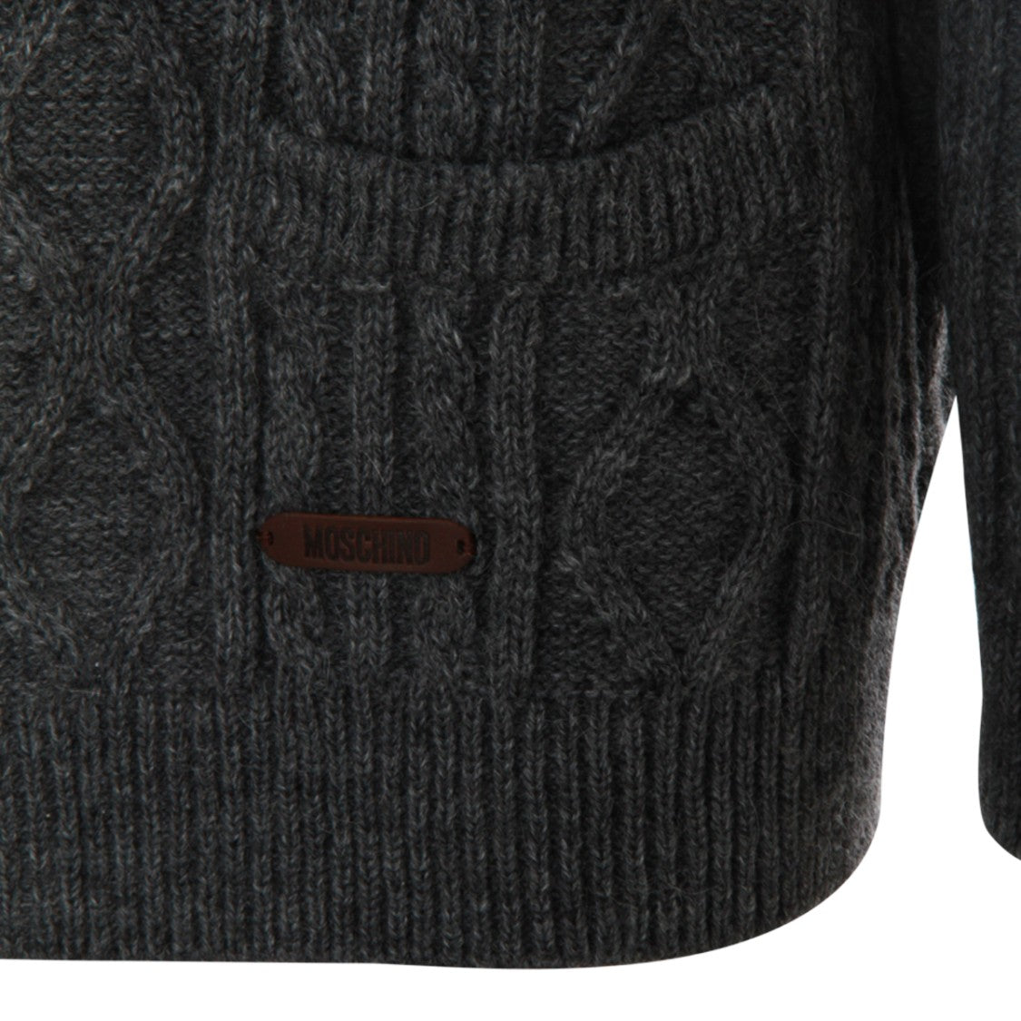 Moschino Two-Tone Wool Blend Cardigan