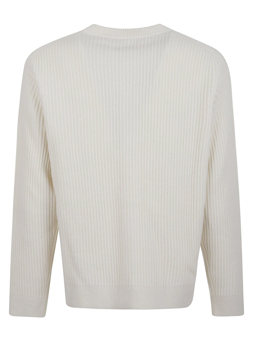 Maison Kitsuné Ribbed Knit Cardigan With Button-Down Front