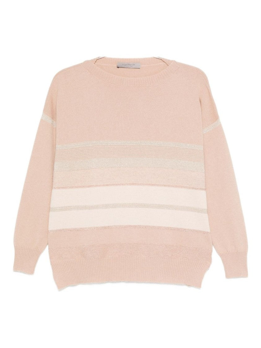 Dexterior Sophisticated Cashmere-Blend Sweater With Textured Stripes