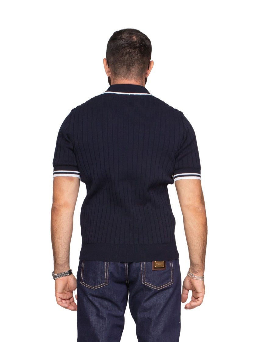 Dolce & Gabbana Ribbed Polo Shirt