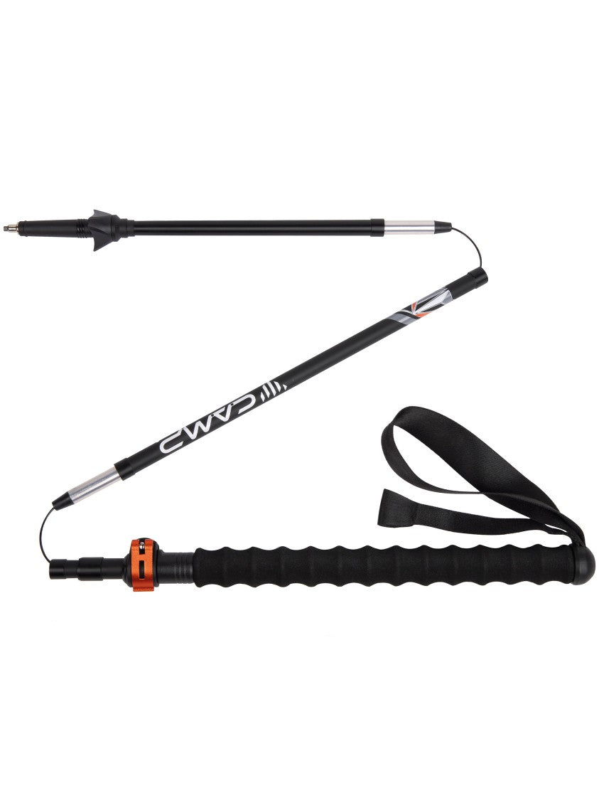 Camp Collapsible Black Trekking Pole With Textured Grip