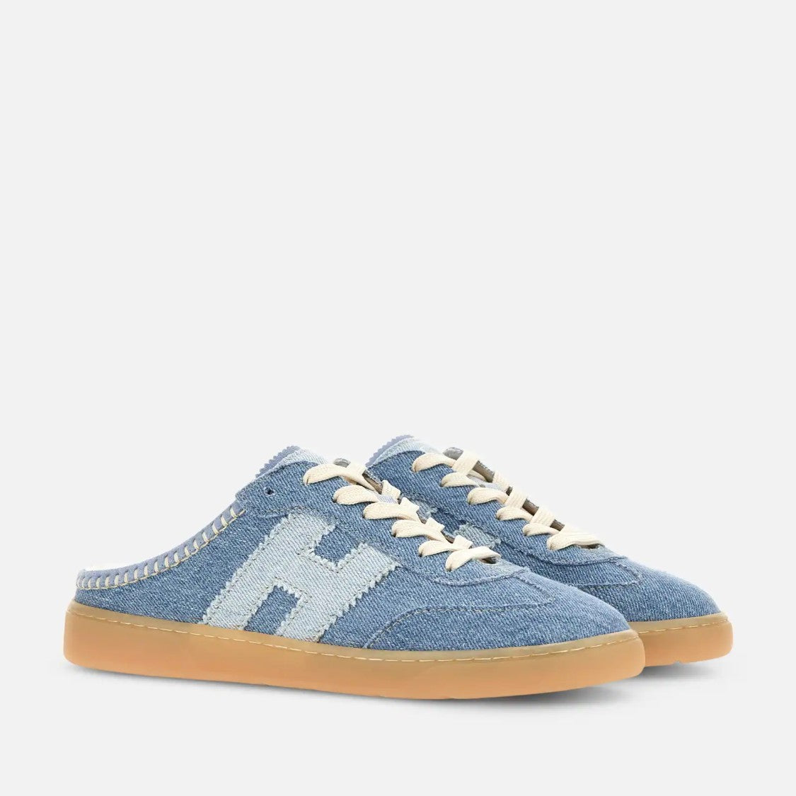 Hogan Denim Cool Sabot Cotton Sneakers