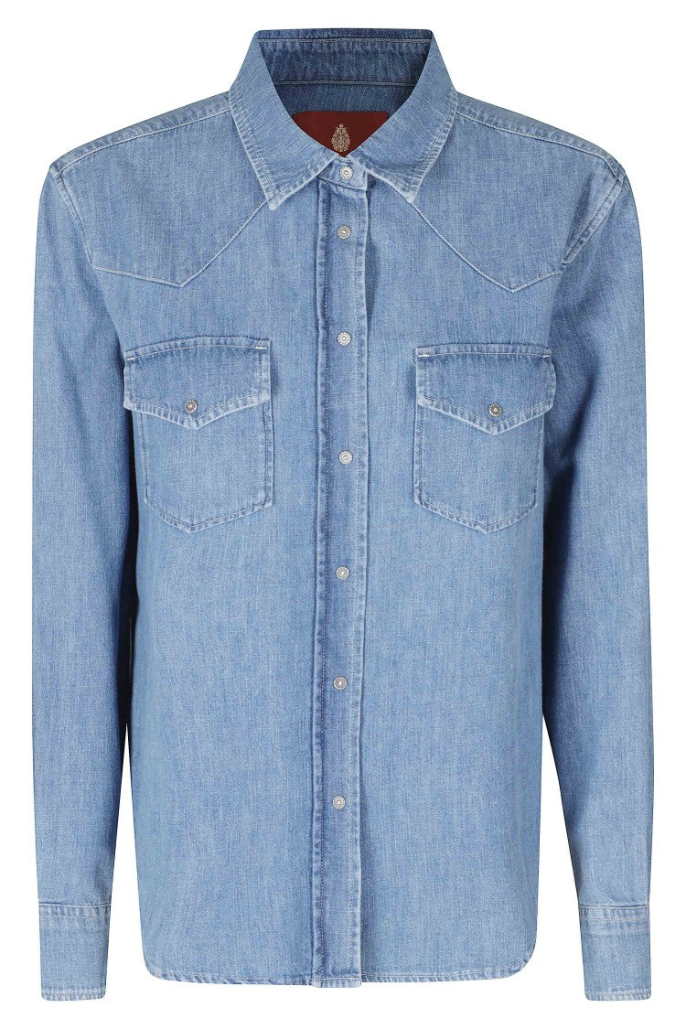Dondup Denim Jewel Snap Western Shirt